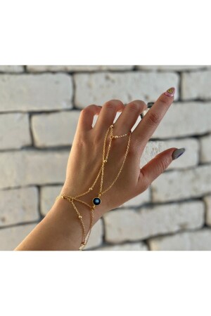 Handaccessoire mit Evil Eye-Perlendetail und Handaccessoire mit Kugelkette im 2er-Set - 2