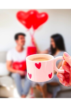 Handgefertigte Keramiktasse zum Valentinstag mit besonderer Liebe - 2