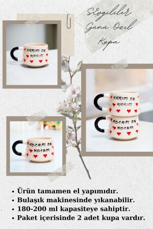 Handgezeichnete Keramiktasse – Valentinstag „Meine Frau und mein Mann und mein Mann“, besondere 2-teilige Tasse - 7