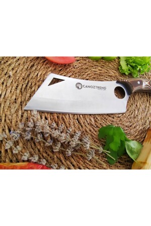 Handmade Line Modell Verzalit Chef Kitchen Metzgermesser Fleisch Brot Obst Gemüsemesser mit Lederscheide STRVRZLT1 - 5