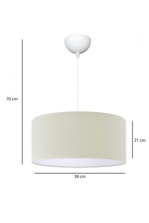 Hängeleuchter mit cremeweißem Stoffkopf, 38 cm, Srkt-1 SRKT-1 - 7