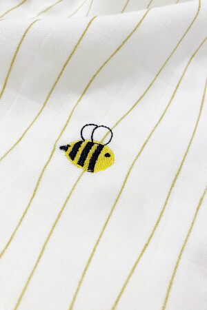 Happy Bee Nakışlı 100% Pamuk Müslin Örtü Seti (90x90 Cm 2'li) BABYMUSLIN3103 - 5