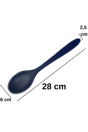 Harte Spitze, hitzebeständig, feuerfest, antihaftbeschichtet, Silikon, langer Löffel 28 cm + kurzer Löffel 22 cm / 2 Stück MG/28 cm/22 x M/lang/kurz/Löffel - 5