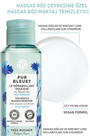 Hassas Ciltler Için Pur Bleuet Göz Makyaj Temizleyici-100 ml - 4