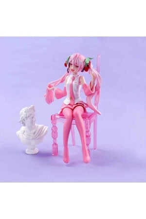 Hatsune miku kawaiii Sakura Mädchen sitzt auf der Stuhlfigur Modell 15 cm 4512485145miku - 3