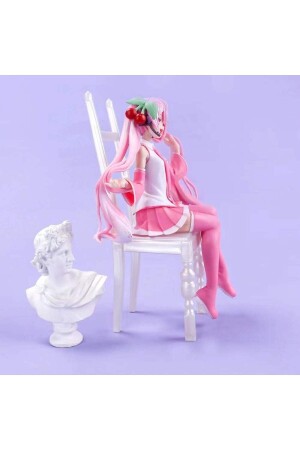 Hatsune miku kawaiii Sakura Mädchen sitzt auf der Stuhlfigur Modell 15 cm 4512485145miku - 4