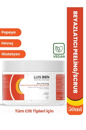 Hautaufhellendes Körper- und Handpeeling mit Papaya und Karotte – Hautaufhellendes Peeling - 2