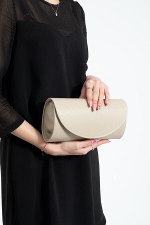 Hautfarbene Abendkleid-Tasche, Portfolio-Tasche, Clutch-Tasche tenbüyüksoft - 6