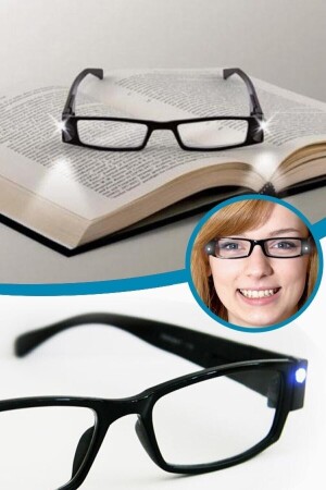 HD-LED-beleuchtete Buch-Lesebrille, Brille ohne Brille - 1