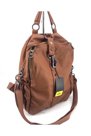 Hellbrauner Rucksack und Umhängetasche für Damen - 3