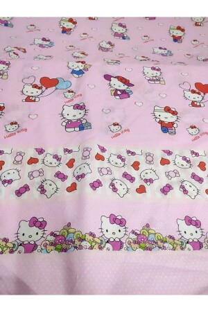 Hello Kitty Bettbezug-Set aus Baumwollstoff (elastisches Laken) hellokitty-nevresim - 5