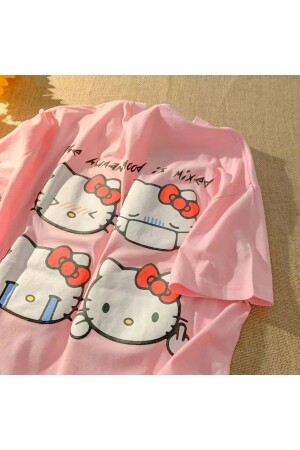 Hello Kitty Sick Emoji Pembe (unisex) T-shirt-favorim50ton Hello Kittyhunors - 3