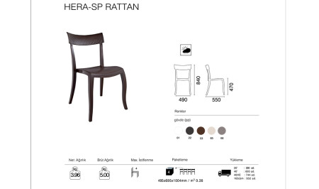 Hera-SP Rattan Sandalye 2 Adet - 5