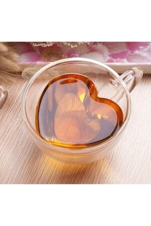 Herz Doppelwandige transparente Espresso-Glastasse für Büro und Zuhause, Kaffee, 180 ml – 1 Stück - 4