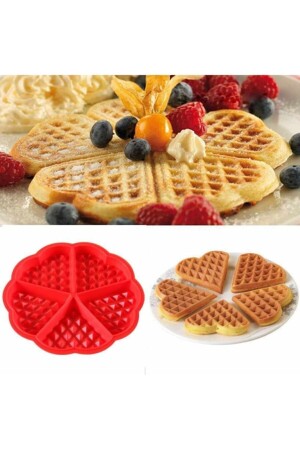 Herzmuster Waffel Silikonform Kuchen Gebäck 10096 - 3