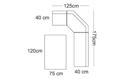 Hicran Kücheneckenset Weiß - Grau - 7