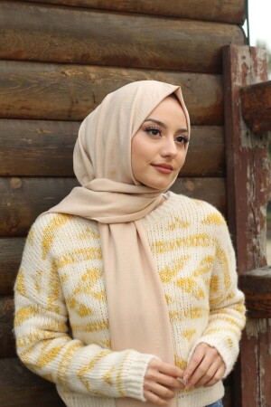 Hijab-Crash-Jazz-Schal aus Baumwolle, Modell – Beige - 5