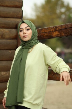 Hijab-Crash-Jazz-Schal aus Baumwolle, Modell – Khaki - 3