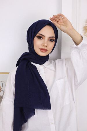 Hijab Damen Bambusschal Schal Marineblau - 4