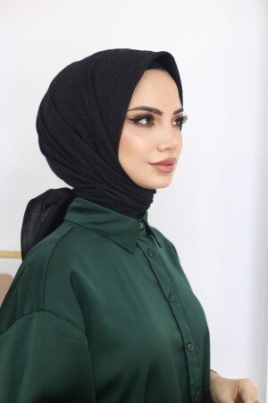 Hijab Damen-Bambusschal Schwarz - 2