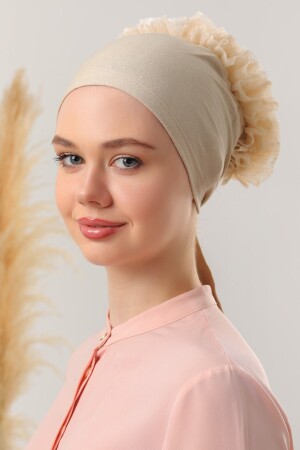 Hijab Rüschenknochen Beige - 2