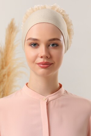 Hijab Rüschenknochen Beige - 4