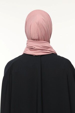 Hijab-Schal aus gekämmter Baumwolle, schlichtes Puderrosa - 6