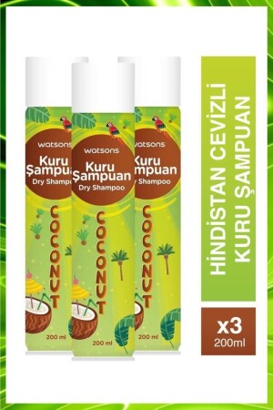 Hindistan Cevizi Aromalı Kuru Şampuan 200 Ml 3 Adet - 3