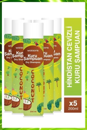 Hindistan Cevizi Aromalı Kuru Şampuan 200 Ml 5 Adet - 2