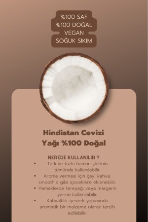 Hindistan Cevizi Yağı Soğuk Sıkım 100 Ml %100 Saf Ve Doğal Coconut Oil - 4