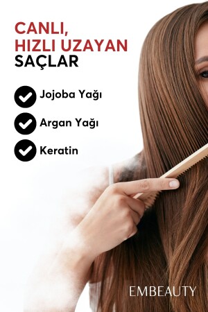 Hızlı Saç Uzatma Serumu- Argan Ve Keratin Özlü Dökülme Karşıtı 30 ml (ÖZEL FORMÜL) - 5