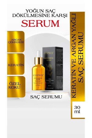 Hızlı Saç Uzatma Serumu Argan Ve Keratin Özlü Dökülme Karşıtı Ve Besleyici 30 ml - 1