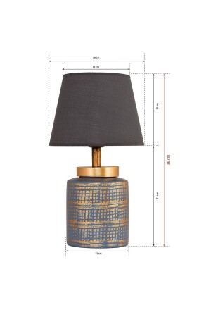 Hmy Design Grande Keramiklampenschirm – Blau / Gold - 7