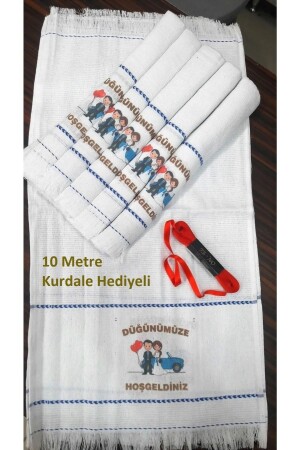 Hochzeitshandtuch, Autohandtuch, Konvoi-Handtuch, 12er-Pack mit Geschenkband 12301 - 2