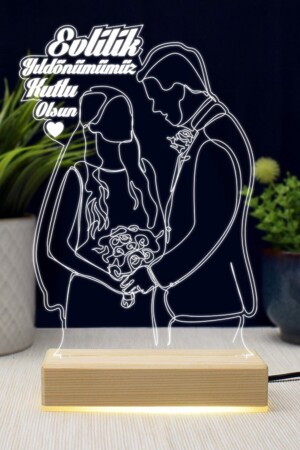 Hochzeitstagsgeschenk 3D-LED-Lampe hdymnled19 - 6