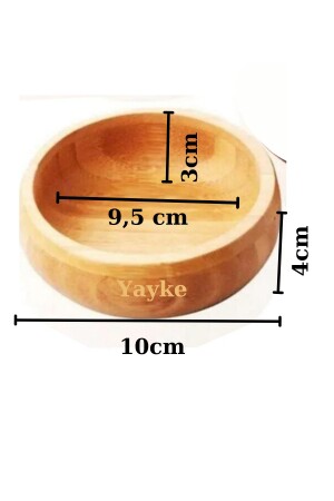 Holz-Bambus-Snackteller, Bio-Bambusschale, Snackschale (3 Stück) Yayke-1002711 - 8