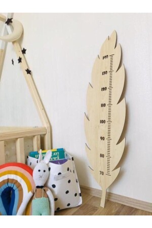 Holz-Höhenmesslineal für Kinder, Höhenmesser, Kinderzimmer, Kindergarten, Wanddekoration, 100 x 30 cm, TYC00159556647 - 2