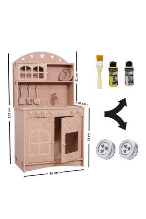 Holz-MDF, 2-teiliges Montessori-Lernspielzeug-Küchenset + 2 Farben ÖMS01 - 2