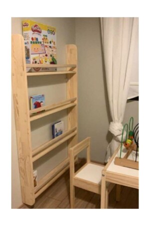 Holz-Montessori-Bücherregal, Kinderzimmer, pädagogisches Bücherregal 02827 - 1