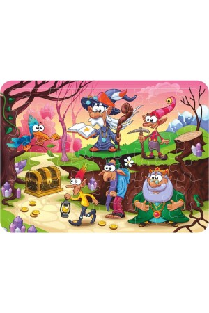 Holzpuzzle für Kinder, 5er-Set, 54 Teile, puzzle028 - 8