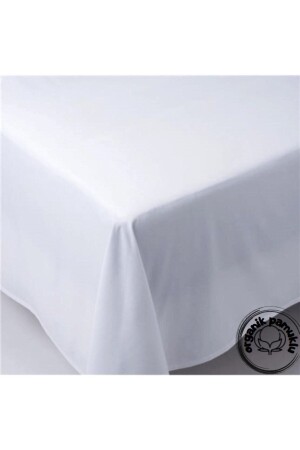 Home Luxury Cotton Plain White Bed Sheet Single 160*240 BYZÇRŞ02 - 2