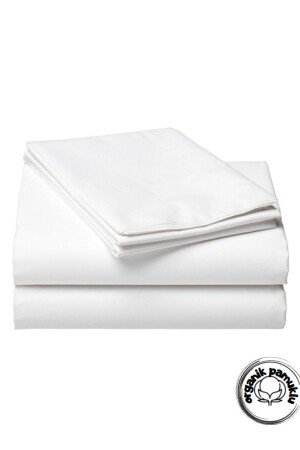 Home Luxury Cotton Plain White Bed Sheet Single 160*240 BYZÇRŞ02 - 6