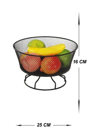 Home Nazlı Obstkorb (Mehrzweckkorb) 25 Ø Schwarz 59807 - 4