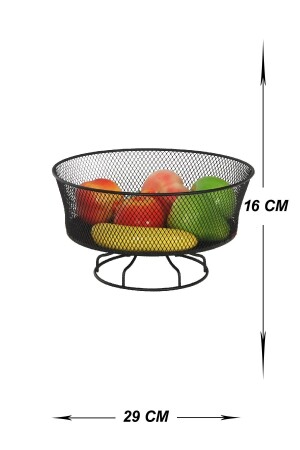 Home Nazlı Obstkorb (Mehrzweckkorb) 30 Ø Schwarz - 4