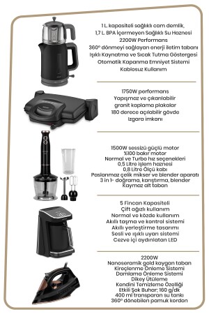 Homestar 20 Parça Avantajlı Elektronik Evlilik Paketi Elektrikli Mutfak Çeyiz Seti BY-5741 - 7