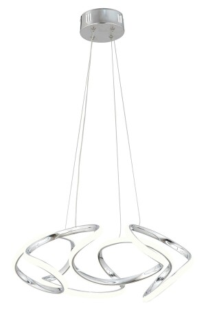 Honos Chrom moderne Pendelleuchte, weißes Licht, LED-Kronleuchter, Wohnzimmer, Küche, Zimmer, LED-Kronleuchter - 9