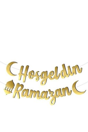 Hoşgeldin Ramazan Kaligrafi Yazı Gold Ve İyi Bayramlar Gold Kaligrafi Yazı - 4