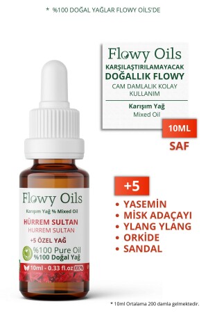 Hürrem Sultan Doğal Özel Bakım Yağı %100 Saf Karışım Hürrem Sultan Mixed Oil 10ml - 3