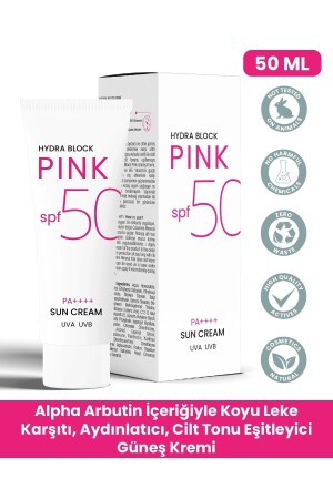 Hydra Block Pink (renkli) Spf50- Aydınlatıcı - Alpha Arbutin Leke Karşıtı Güneş Kremi Pa-- FP.23.03.003.002 - 3