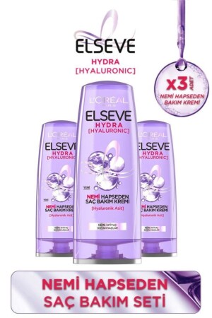 Hydra [hyaluronic] Nemi Hapseden Saç Bakım Kremi 390 Ml 3'lü Set - 2